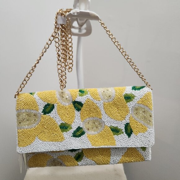 Made in India Handbags - Lemon beaded  Crossbody made in India